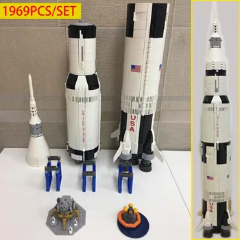 New 1969pcs Apollo Saturn V Space Launch Vehicle USA Rocket Figures Fit LeGINGly Technic Building Blocks Children Kid Toy Gift
New 1969pcs Apollo Saturn V Space Launch Vehicle USA Rocket Figures Fit LeGINGly Technic Building Blocks Children Kid Toy Gift