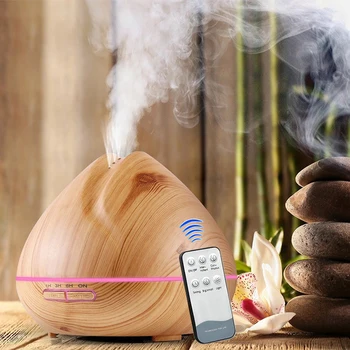 550ML Essential Oil Aroma Diffuser Aromatherapy Air Humidifier With Remote Control Wood Grain 7 Changing Color LED Lamp For Home
550ML Essential Oil Aroma Diffuser Aromatherapy Air Humidifier With Remote Control Wood Grain 7 Changing Color LED Lamp For Home