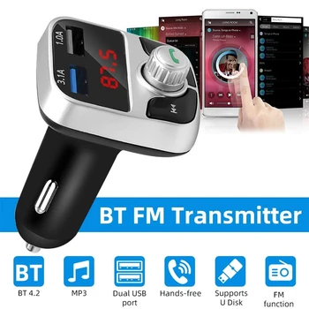 Car Bluetooth 5.0 FM Transmitter Kit Wireless Handsfree Audio Receiver MP3 Modulator Player 3.1A Dual USB Fast Charger
Car Bluetooth 5.0 FM Transmitter Kit Wireless Handsfree Audio Receiver MP3 Modulator Player 3.1A Dual USB Fast Charger