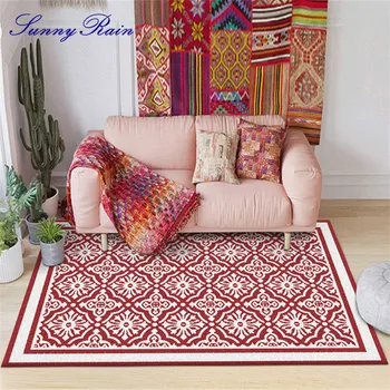 SunnyRain 1-piece Fleece Print Red Rug Oriental Rug Living Room Area Rugs for Bedroom Rugs and Carpets for Kitchen
SunnyRain 1-piece Fleece Print Red Rug Oriental Rug Living Room Area Rugs for Bedroom Rugs and Carpets for Kitchen