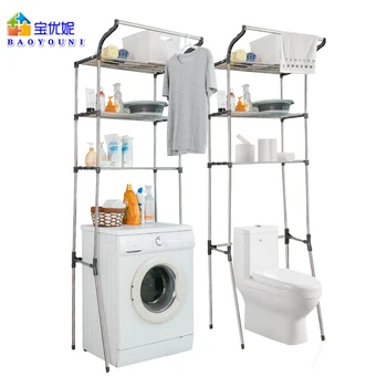 BAOYOUNI 3 Layers Bathroom Storage Rack Wash Machine Organizer Shelf Over The Toilet Rack Space Saver Grey 
BAOYOUNI 3 Layers Bathroom Storage Rack Wash Machine Organizer Shelf Over The Toilet Rack Space Saver Grey