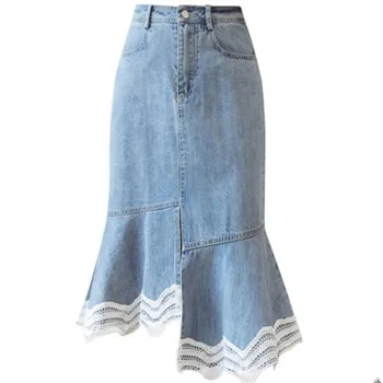 2020 Summer casual irregular lace patchwork mermaid skirt women high waist package hip trumpet skirt
2020 Summer casual irregular lace patchwork mermaid skirt women high waist package hip trumpet skirt