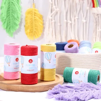 2020 New 1roll 1mm Cotton Cord Colorful Cord Rope Beige Twisted Craft Macrame String style DIY tapestry decoration rope creative
2020 New 1roll 1mm Cotton Cord Colorful Cord Rope Beige Twisted Craft Macrame String style DIY tapestry decoration rope creative