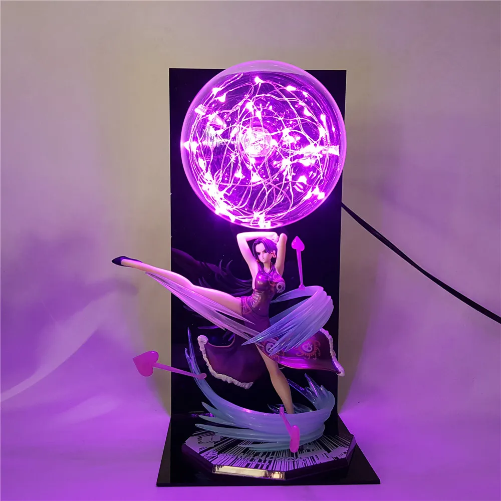 One Piece Boa Hancock Zero DIY Night Light One Piece LED Bulb Light Lampara Table Lamp for Bedroom Bedside Gift for Man Women MY