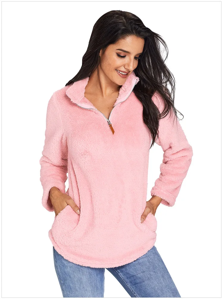 wool pullover high collar long sleeve plus-sized womens sweater