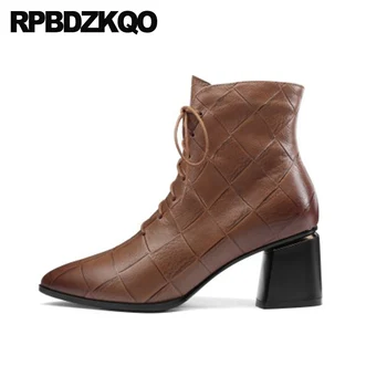 plus size brown pointed toe 10 winter front lace up casual ankle boots autumn big genuine leather shoes chunky women high heel
plus size brown pointed toe 10 winter front lace up casual ankle boots autumn big genuine leather shoes chunky women high heel