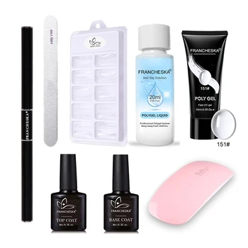15g Quick Extension Builder Poly Gel Set Polygel Nail Kit with Lamp Sun Mini Nail Fake Tips Practice Tool 15ml Liquid Polish Set
15g Quick Extension Builder Poly Gel Set Polygel Nail Kit with Lamp Sun Mini Nail Fake Tips Practice Tool 15ml Liquid Polish Set
