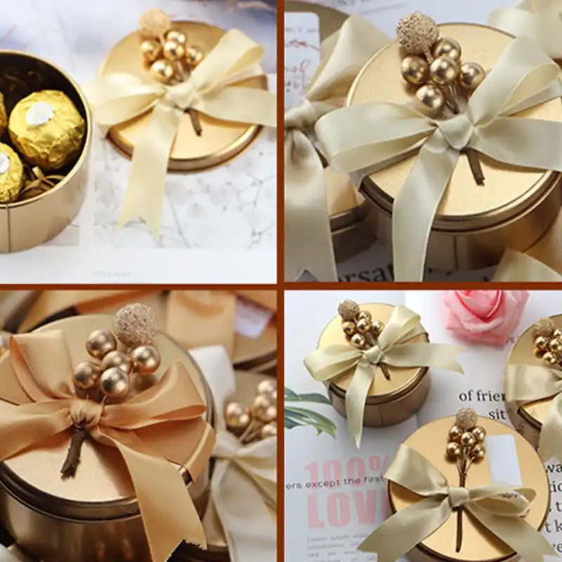 chocolate box for wedding favor party bridal shower with ribbon