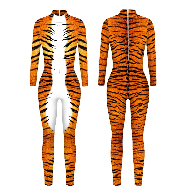 QF Fashion sexy Fitness Long Sleeve Casual Women Jumpsuit Psychedelic skeleton 3D The tiger print Zipper Skinny Rompers Women
QF Fashion sexy Fitness Long Sleeve Casual Women Jumpsuit Psychedelic skeleton 3D The tiger print Zipper Skinny Rompers Women