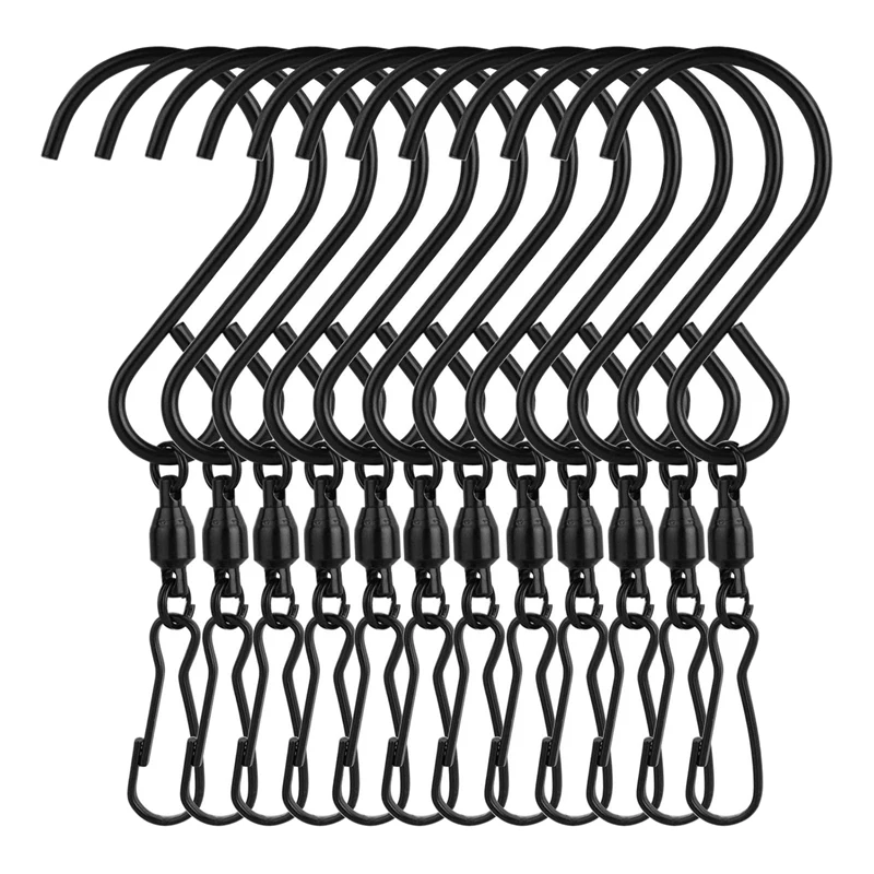 10 Pcs Black Swivel Hooks Clips Wind Spinners Smooth Spinning for Wind Chimes Crystal Twisters Party Supply Rotating Display Hoo
10 Pcs Black Swivel Hooks Clips Wind Spinners Smooth Spinning for Wind Chimes Crystal Twisters Party Supply Rotating Display Hoo
