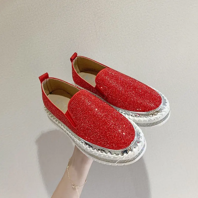 2020 springautumn Crystal Diamonds Women Flats Bling Woman Shoes Rhinestone Ladies Casual Shoes Round Toe Slip-on Platform Shoes
2020 springautumn Crystal Diamonds Women Flats Bling Woman Shoes Rhinestone Ladies Casual Shoes Round Toe Slip-on Platform Shoes