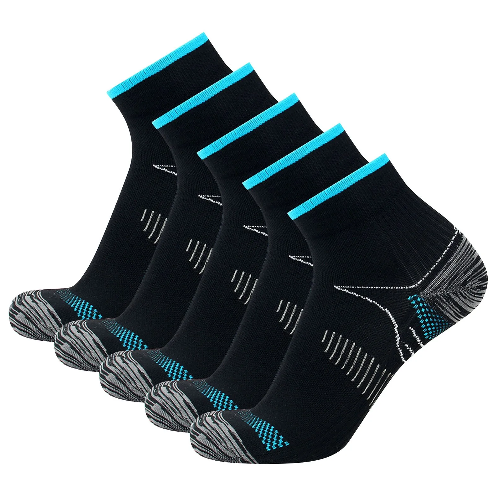 

5 Pairs of Men Women Fashion Cotton Silk Socks Light Compression Sport Running Socks Sweat Absorbent Breatheable Unisex Socks