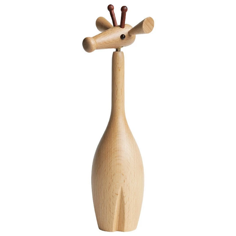 Home Decor Upgraded Wooden Ornaments Giraffe Imported Beech Wood Parts Can Be 360 Degrees Activity Wooden Play Wooden Gifts