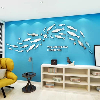 Ocean Fish Wall Sticker Vinyl Mural 3D Bedroom Wall Art Decor Acrylic Stickers Home Living Room Decoration Accessories
Ocean Fish Wall Sticker Vinyl Mural 3D Bedroom Wall Art Decor Acrylic Stickers Home Living Room Decoration Accessories