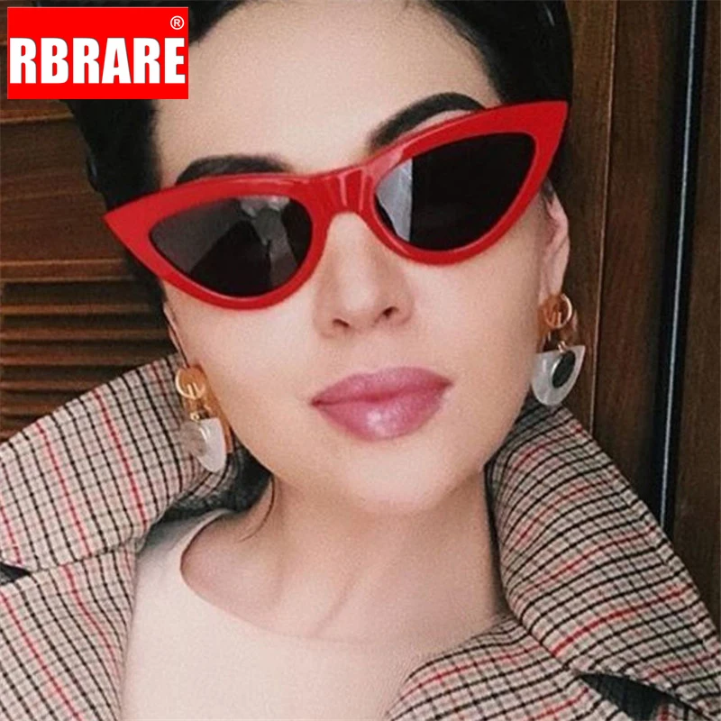 RBRARE 2021 Винтажные Солнцезащитные очки кошачий глаз Женские винтажные