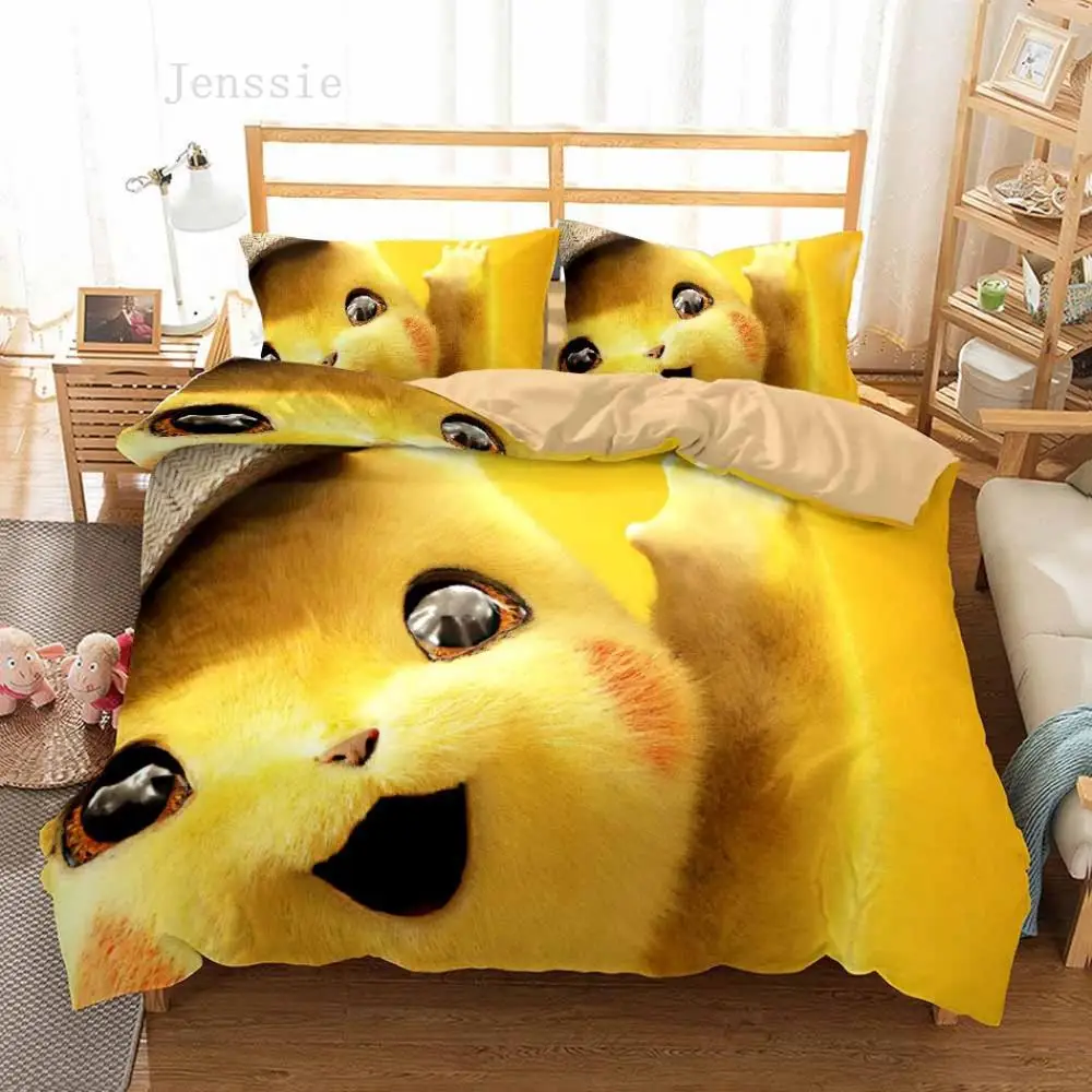 Cartoon Bedding Set Yellow Lightning Elf Cartoon Print Kids Quilt Cover Set Single Double Queen Children Bedroom Home Textiles
Cartoon Bedding Set Yellow Lightning Elf Cartoon Print Kids Quilt Cover Set Single Double Queen Children Bedroom Home Textiles