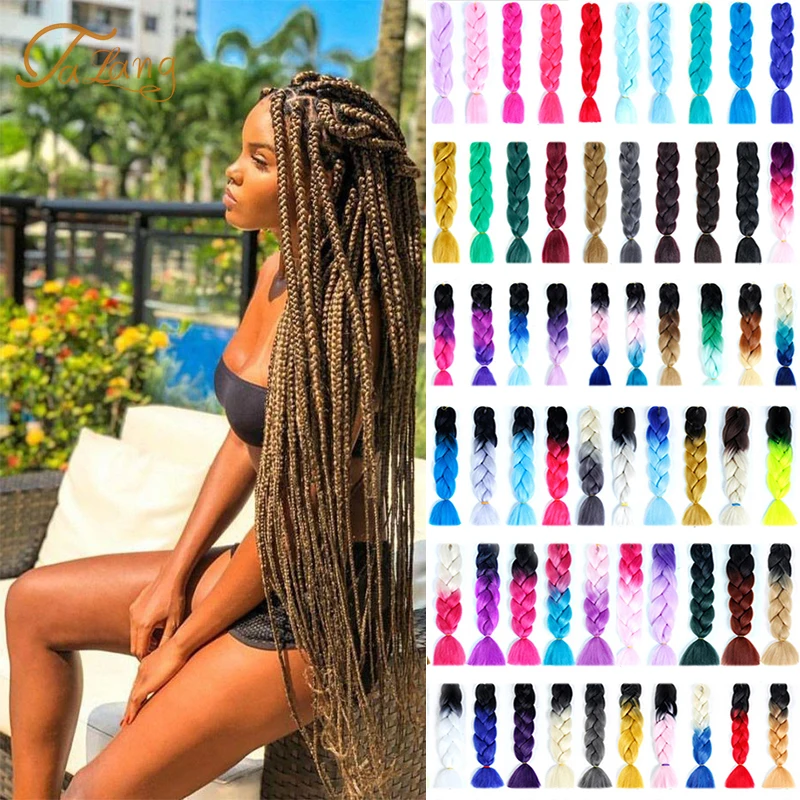 TALANG 24inch Jumbo Braids Ombre Synthetic Braiding Hair Colorful Crochet Braids Hair Extensions Green Pink Hair for Lady
TALANG 24inch Jumbo Braids Ombre Synthetic Braiding Hair Colorful Crochet Braids Hair Extensions Green Pink Hair for Lady