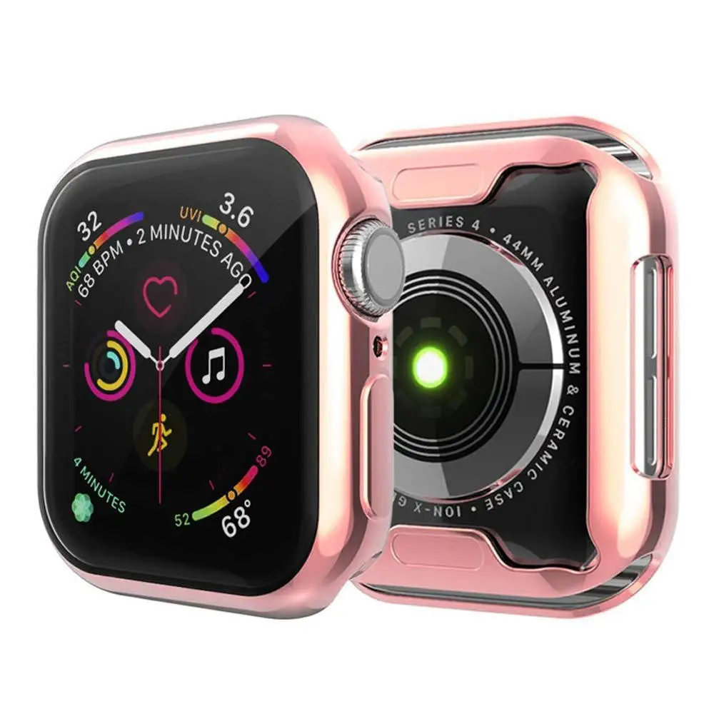 Suitable for New Style APPLE Watch4 Apple Watch Protective Cover Iwatch4 S Electroplated TPU Protective Sleeve 
Suitable for New Style APPLE Watch4 Apple Watch Protective Cover Iwatch4 S Electroplated TPU Protective Sleeve