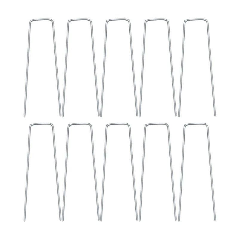 10 Pcs Multifunction U-Shaped Garden Ground Nails Set Pile Nail Turf Fixing Nail Is Used to Fix Weeds, Net, Floor Cloth
10 Pcs Multifunction U-Shaped Garden Ground Nails Set Pile Nail Turf Fixing Nail Is Used to Fix Weeds, Net, Floor Cloth