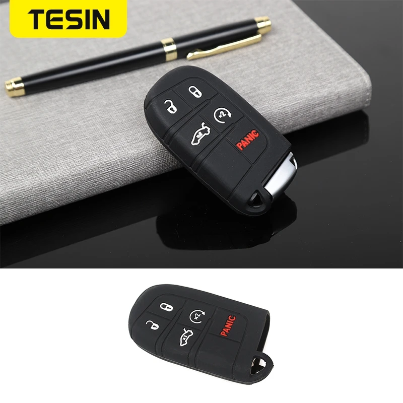 TESIN Remote Fob Case Silicone Key Cover For Jeep Cherokee Renegade Remote Key Shell Case For Dodge Journey Dart Durango Charge
TESIN Remote Fob Case Silicone Key Cover For Jeep Cherokee Renegade Remote Key Shell Case For Dodge Journey Dart Durango Charge