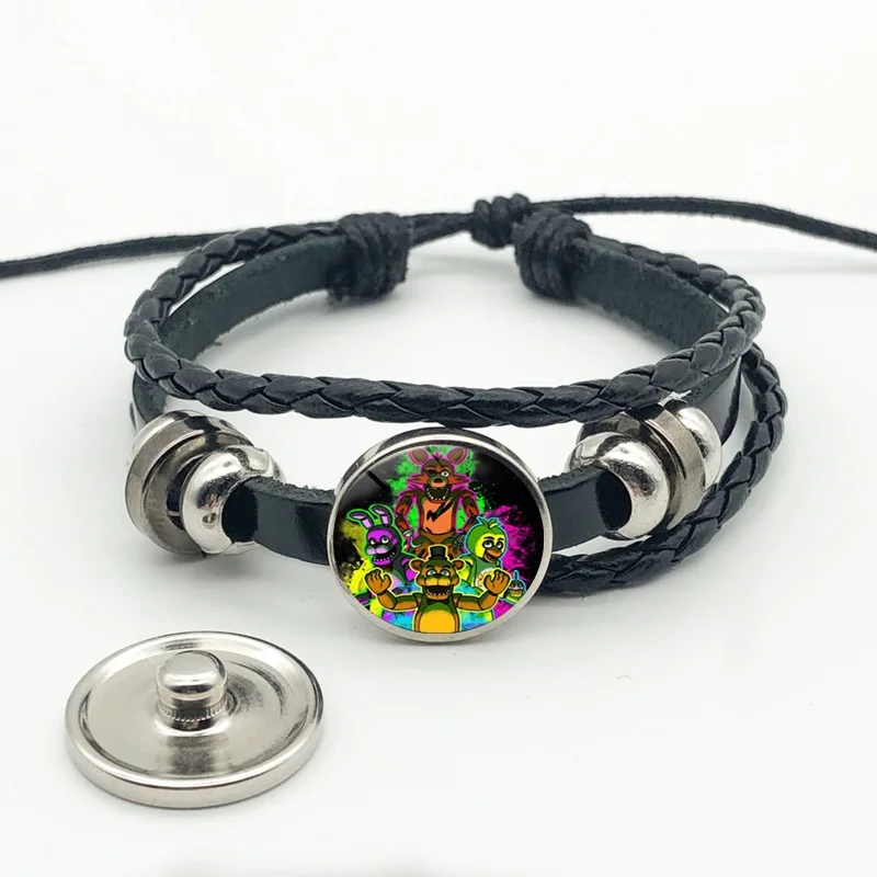 Anime in Freddy Teddy Bear Bullion Pendant Fashion Personality Leather Rope Bracelet Jewelry
Anime in Freddy Teddy Bear Bullion Pendant Fashion Personality Leather Rope Bracelet Jewelry