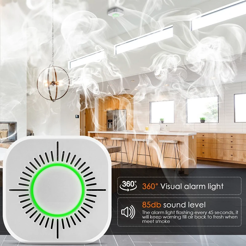 Wireless Smoke Detector Compatible with Sonoff RF Bridge for Smart Home Alarm Security 433MHz Sensitive Super-long standby life
Wireless Smoke Detector Compatible with Sonoff RF Bridge for Smart Home Alarm Security 433MHz Sensitive Super-long standby life
