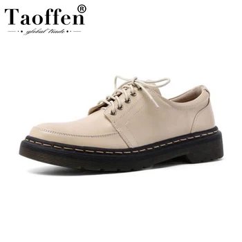 Taoffen Women Spring Genuine Leather Pumps Lace Up Casual Shoes Woman Round Toe Patchwork Comfort Pumps Footwear Size 34-40
Taoffen Women Spring Genuine Leather Pumps Lace Up Casual Shoes Woman Round Toe Patchwork Comfort Pumps Footwear Size 34-40