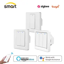 ZigBee 3.0 Smart Push Button Switch No Neutral Required 2MQTT Setup Tuya APP Voice Control Works With Alexa Google Home 2/3 Way
ZigBee 3.0 Smart Push Button Switch No Neutral Required 2MQTT Setup Tuya APP Voice Control Works With Alexa Google Home 2/3 Way
