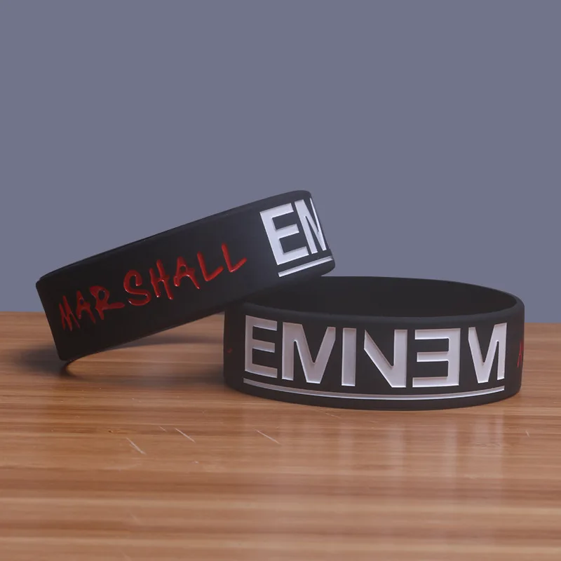 1 шт. популярный браслет из силиконовой резины Eminem модный для мужчин и женщин с