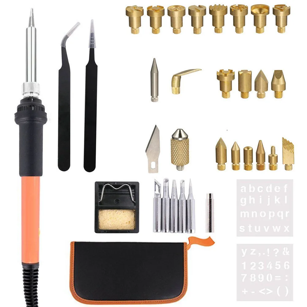 Thermostat Carving Electric Soldering Iron 30-Piece Carving Tool 110V Set Carving Pyrography Soldering Iron Heat Transfer Patch
Thermostat Carving Electric Soldering Iron 30-Piece Carving Tool 110V Set Carving Pyrography Soldering Iron Heat Transfer Patch