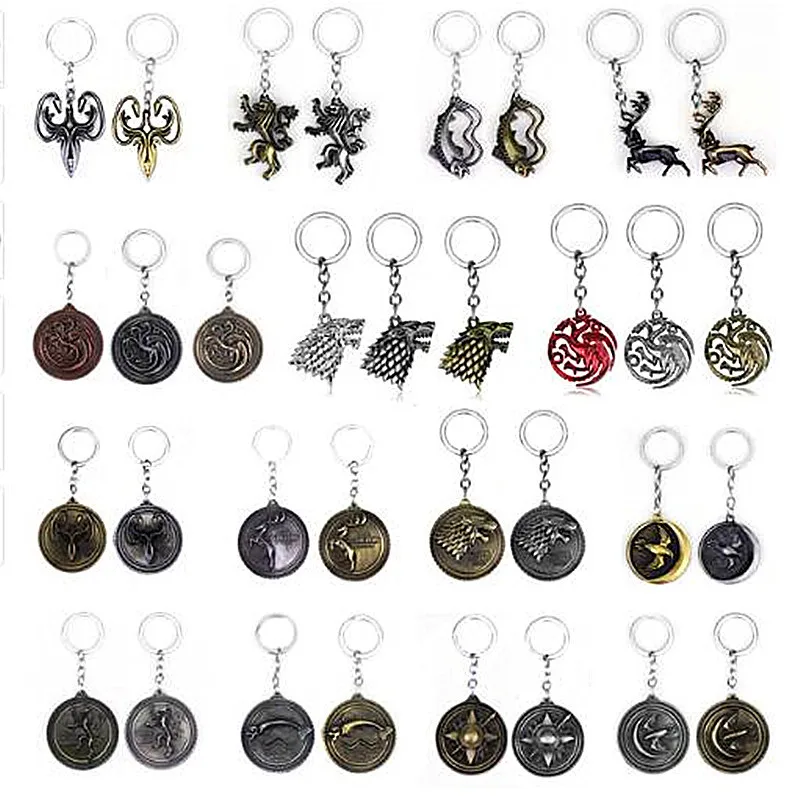 Game of Thrones Badge Key chain House Stark Song of Ice and Fire Key Rings Holder Souvenir for Gift Chaveiro anime brooch
Game of Thrones Badge Key chain House Stark Song of Ice and Fire Key Rings Holder Souvenir for Gift Chaveiro anime brooch