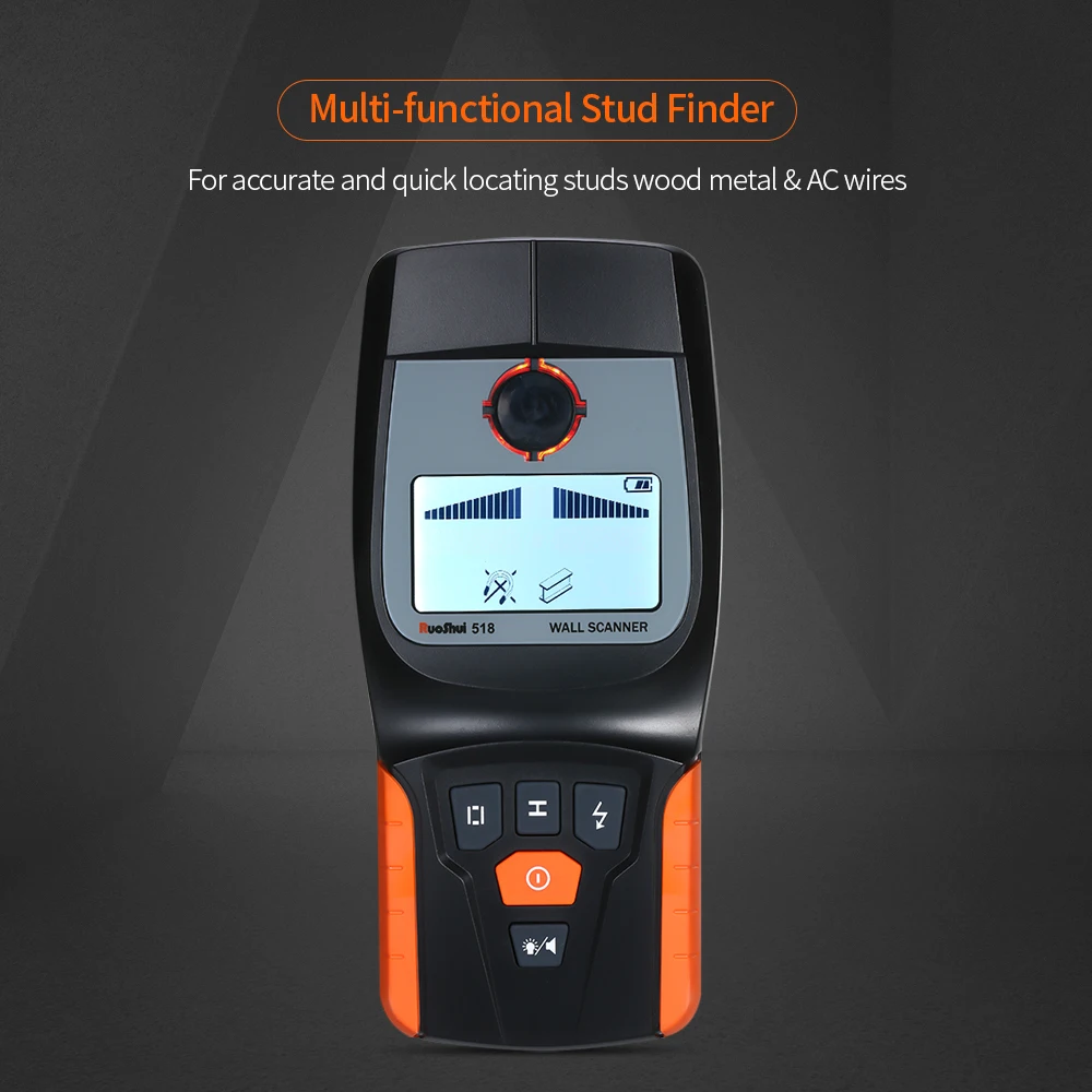 Handheld Wall Stud Finder Wall Scanner Magnetic Metal Detector Live Wires Scanner Sound Signal Indication Stud Finder
Handheld Wall Stud Finder Wall Scanner Magnetic Metal Detector Live Wires Scanner Sound Signal Indication Stud Finder