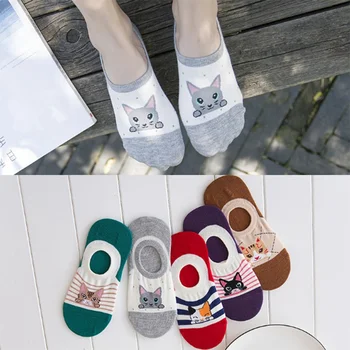 1 Pair Lovely Cartoon Cat Design Women Antiskid Sock Slippers Cute Invisible Socks Cotton Non-Slip Boat Socks Grils PD0138 
1 Pair Lovely Cartoon Cat Design Women Antiskid Sock Slippers Cute Invisible Socks Cotton Non-Slip Boat Socks Grils PD0138