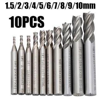 10PCS High Speed Steel Straight Shank Milling Cutter 1.5/2/3/4/5/6/7/8/9/10mm Home Garden Power Tools Parts
10PCS High Speed Steel Straight Shank Milling Cutter 1.5/2/3/4/5/6/7/8/9/10mm Home Garden Power Tools Parts