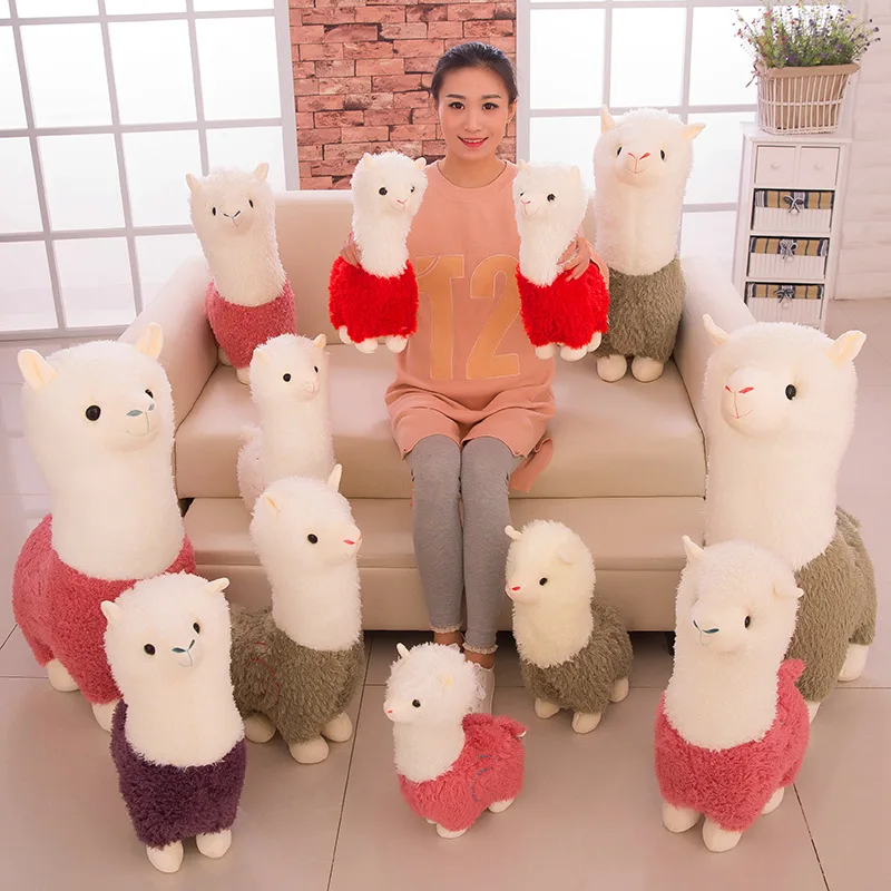 25-80CM 6 colour Alpaca Plush Toy 6 Size Dolls for Kids High Quality Soft Cotton Baby toy Animals figure for kids Gift 
25-80CM 6 colour Alpaca Plush Toy 6 Size Dolls for Kids High Quality Soft Cotton Baby toy Animals figure for kids Gift