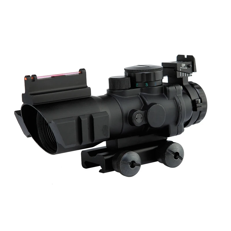 Tactical Guns Rifle Scope 4x32 Sight W/ Tri-Illuminated Reticle Fiber Optic Sight Scope Rifle/Air soft Gun
Tactical Guns Rifle Scope 4x32 Sight W/ Tri-Illuminated Reticle Fiber Optic Sight Scope Rifle/Air soft Gun