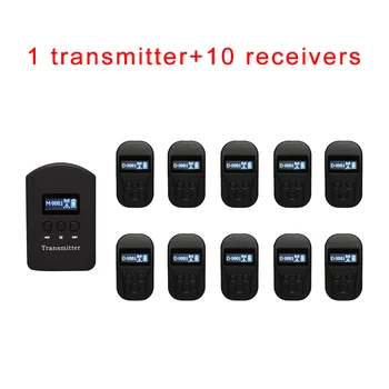 Wireless audio voice transmission device ( 1 Transmitter + 10 Receivers ) / Whisper Wireless Audio Guide Equipment 
Wireless audio voice transmission device ( 1 Transmitter + 10 Receivers ) / Whisper Wireless Audio Guide Equipment