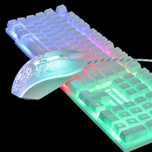 Keyboard-Mouse-Set Mechanical Computer-Game Backlit-Gaming-Keyboard Rainbow Luminous