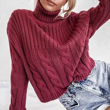 Autumn Winter Twist Sweater Women Knitted Turtleneck Pullovers Woolen Long Sleeve Warm Women Clothing Jumper Top
Autumn Winter Twist Sweater Women Knitted Turtleneck Pullovers Woolen Long Sleeve Warm Women Clothing Jumper Top