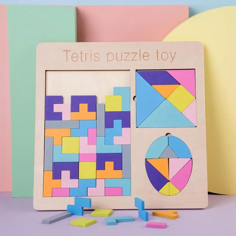 Montessori Tetris Puzzle Blocks Multi-functional 3 in 1 Math Game 3D Wooden Jigsaw Board Children Kids Educational Supplies
Montessori Tetris Puzzle Blocks Multi-functional 3 in 1 Math Game 3D Wooden Jigsaw Board Children Kids Educational Supplies
