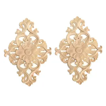 NEW-21*15cm Wood Carved Unpainted Onlay Applique Furniture Home Decor, 2pcs
NEW-21*15cm Wood Carved Unpainted Onlay Applique Furniture Home Decor, 2pcs