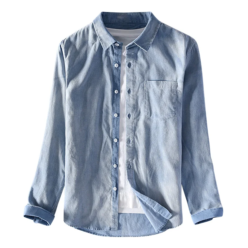 New Corduroy cotton long sleeve shirt men brand autumn shirts for men casual blue shirt mens tops fashion shirts male chemise 
New Corduroy cotton long sleeve shirt men brand autumn shirts for men casual blue shirt mens tops fashion shirts male chemise