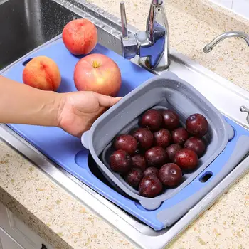 Multi-Functional Foldable Kitchen Drain Basket Cutting Storage Chopping Blocks Tool Cutting Board for Washable Fruit Vegetables
Multi-Functional Foldable Kitchen Drain Basket Cutting Storage Chopping Blocks Tool Cutting Board for Washable Fruit Vegetables