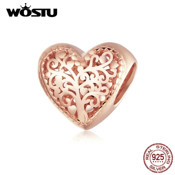 WOSTU Openwork Heart Rose Gold Charm 925 Sterling Silver Tree of life Bead Pendant Fit Original Bracelet NecklaceJewelry CTC215
WOSTU Openwork Heart Rose Gold Charm 925 Sterling Silver Tree of life Bead Pendant Fit Original Bracelet NecklaceJewelry CTC215