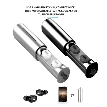 TWS Bluetooth Earphone 5.0 True Wireless 3D Stereo Earbuds With Dual Mic Sports Waterproof Earphones Auto Pairing Headset
TWS Bluetooth Earphone 5.0 True Wireless 3D Stereo Earbuds With Dual Mic Sports Waterproof Earphones Auto Pairing Headset