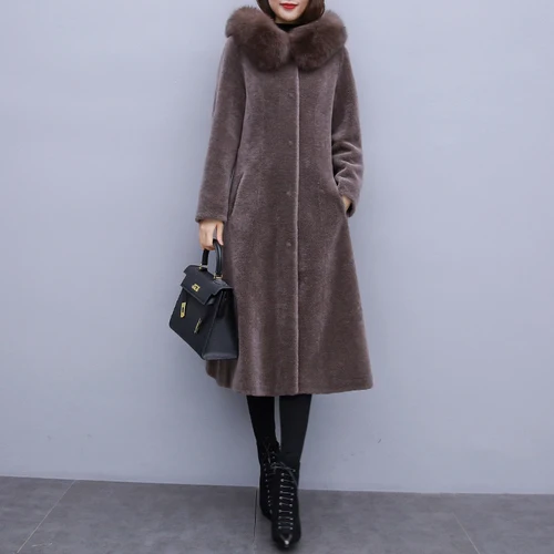 2019 Autumn Winter New Popular Black Hooded Cap Big Code Designs Elegant Comfortable Loose Slim Thickening Female Woolen Clothes
2019 Autumn Winter New Popular Black Hooded Cap Big Code Designs Elegant Comfortable Loose Slim Thickening Female Woolen Clothes