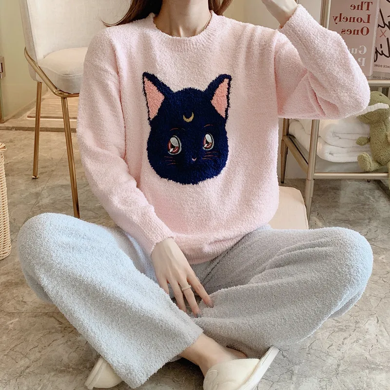 Cotton Women's Dressing Pajamas For Women Cute Cartoon Sleepwear Thick Warm Nightwear New 2020 Autumn Winter Warm Flannel 
Cotton Women's Dressing Pajamas For Women Cute Cartoon Sleepwear Thick Warm Nightwear New 2020 Autumn Winter Warm Flannel