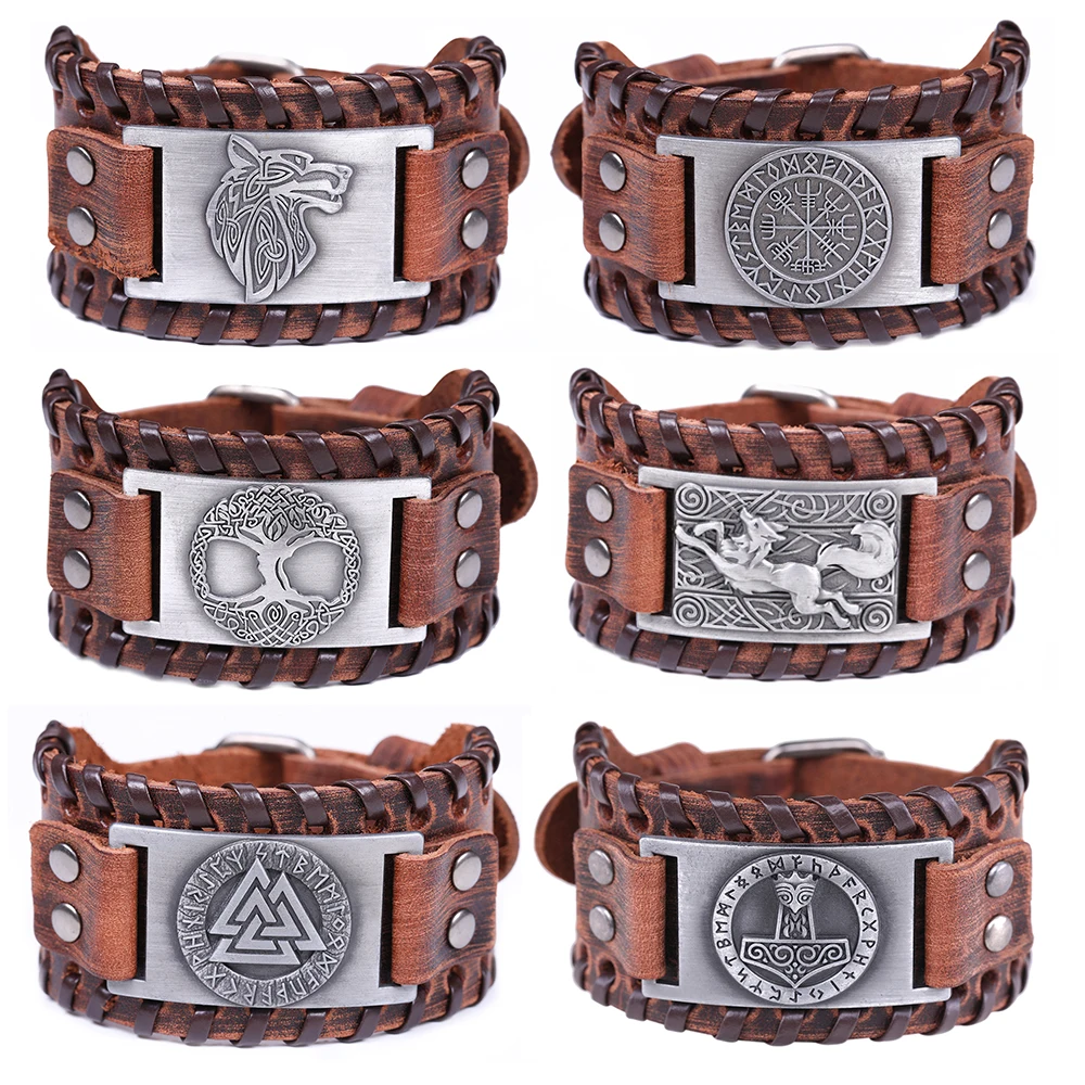 Skyrim Talisman Genuine Leather Bracelet Men Compass Tree of Life Valknut Wolf Head Charm Male Wristband Amulet Viking Bracelets
Skyrim Talisman Genuine Leather Bracelet Men Compass Tree of Life Valknut Wolf Head Charm Male Wristband Amulet Viking Bracelets