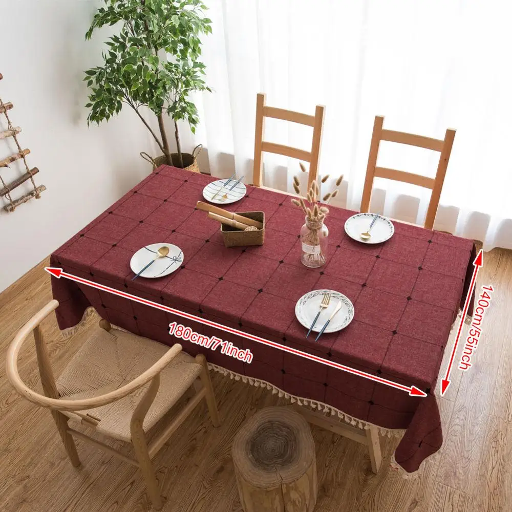 Tabletop Plaid Decoration Tablecloth Tassel Dining Table Cover Party Wedding Home Kitchen Rectangular Tablecloth Farmhouse Style
Tabletop Plaid Decoration Tablecloth Tassel Dining Table Cover Party Wedding Home Kitchen Rectangular Tablecloth Farmhouse Style
