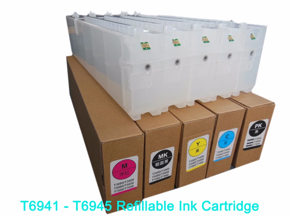 Vilaxh T6941 - T6945 Refillable Cartridge For Epson SureColor T3200 T5200 T7200 T3270 T5270 T7270 T3270D T5270D T7270D Printer
Vilaxh T6941 - T6945 Refillable Cartridge For Epson SureColor T3200 T5200 T7200 T3270 T5270 T7270 T3270D T5270D T7270D Printer